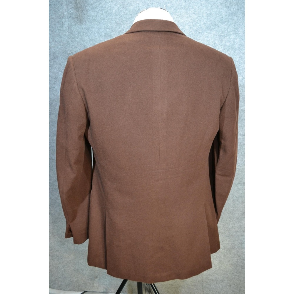 Luciano Barbera Sport Coat Men 42L Brown Cashmere Wool Patch Blazer Jacket Italy - Picture 3 of 16